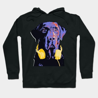 Cool Labrador Dog Yellow Headphones Hoodie